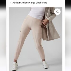 Athleta Chelsea Cargo Lined Pant Sz 6 Abalone Grey